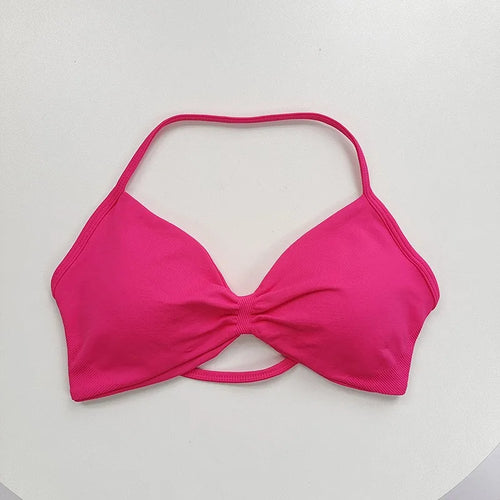 Women's High-Support Lace-Up Sports Bra - Thin-Strap Camisole,