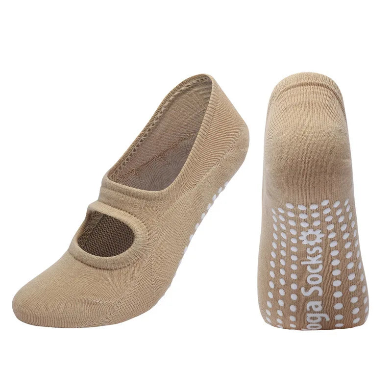 Backless aerobics Pilates socks dance trampoline fitness socks floor
