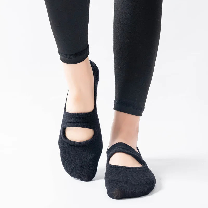 Backless aerobics Pilates socks dance trampoline fitness socks floor