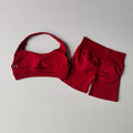 2 Pieces Yoga Suit for Women Seamless Fitness Gym Clothes Halter
