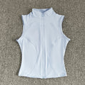 Women's Slim Fit Sport Sleeveless Top Quick Dry Elastic Stand Collar
