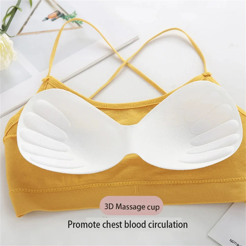 3PCS/Set Sports Bra Women's Cross Shoulder Strap Sports Bra Yoga Navel