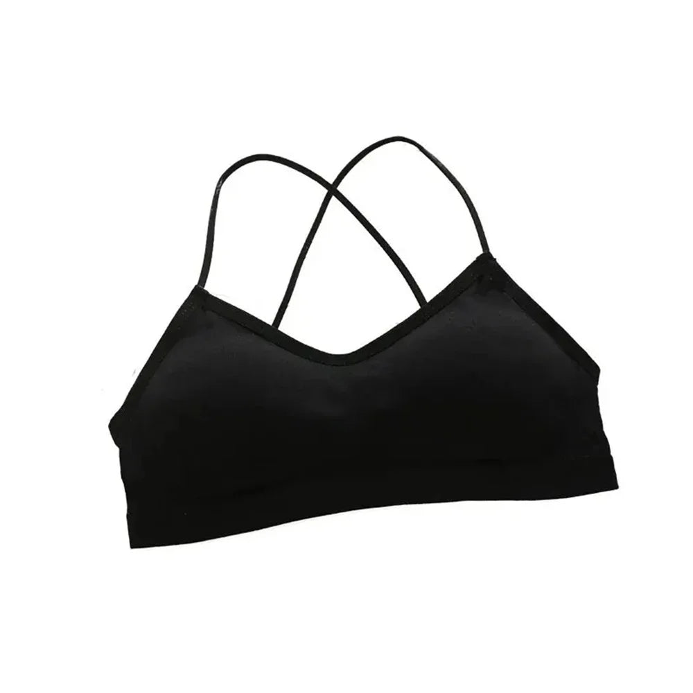 3PCS/Set Sports Bra Women's Cross Shoulder Strap Sports Bra Yoga Navel