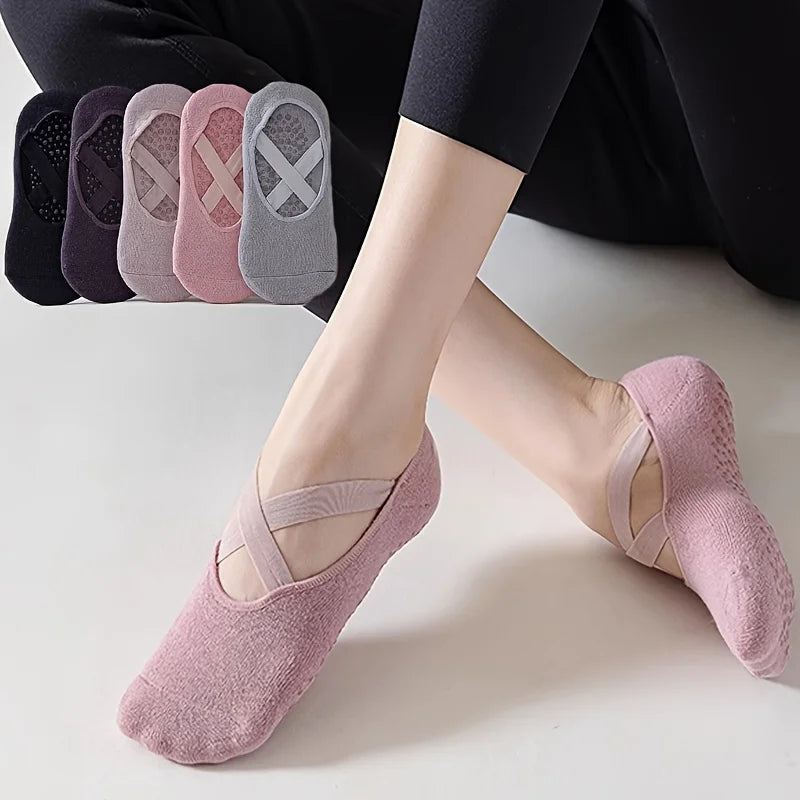 1/2/3/4/5 Anti-Slip yoga Socks Fitness Exercise Professional Anti-Slip