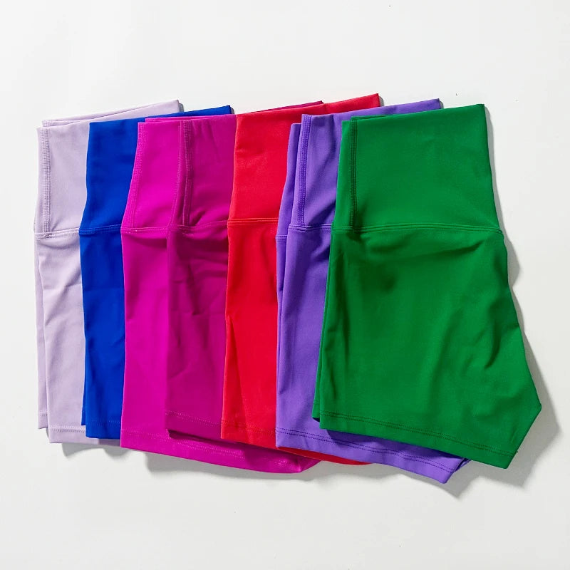 Women Sports Shorts High Waist Yoga Shorts Slim Fit Butt Lift Gym