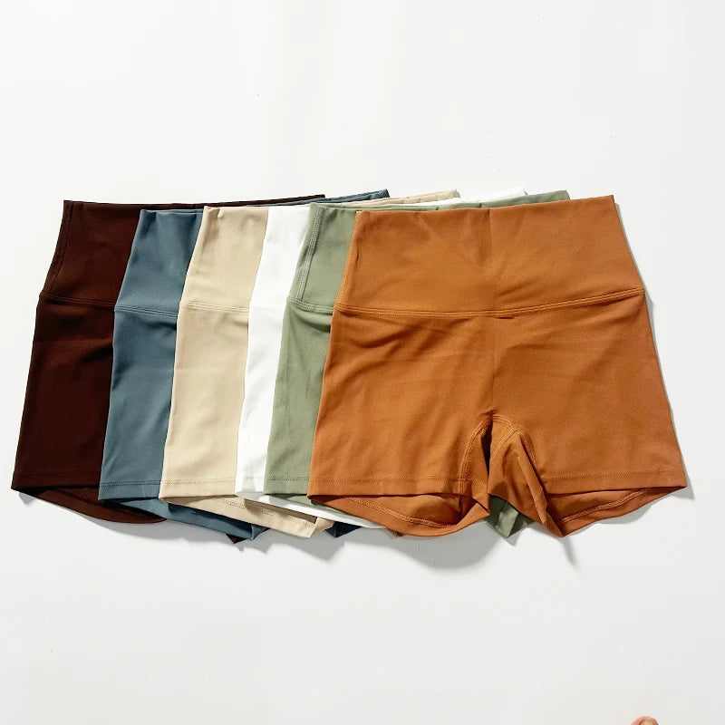 Women Sports Shorts High Waist Yoga Shorts Slim Fit Butt Lift Gym