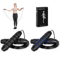 LSKSSNG 2PCS Jump Rope Tangle-Free Rapid Speed Cable Jumping Rope with Ball Bearings for Women Men & KidsAdjustable Steel Skipping Rope for Workout with Foam Handles for Fitness Home Exercise